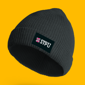 STPU Black Beanie with Logo
